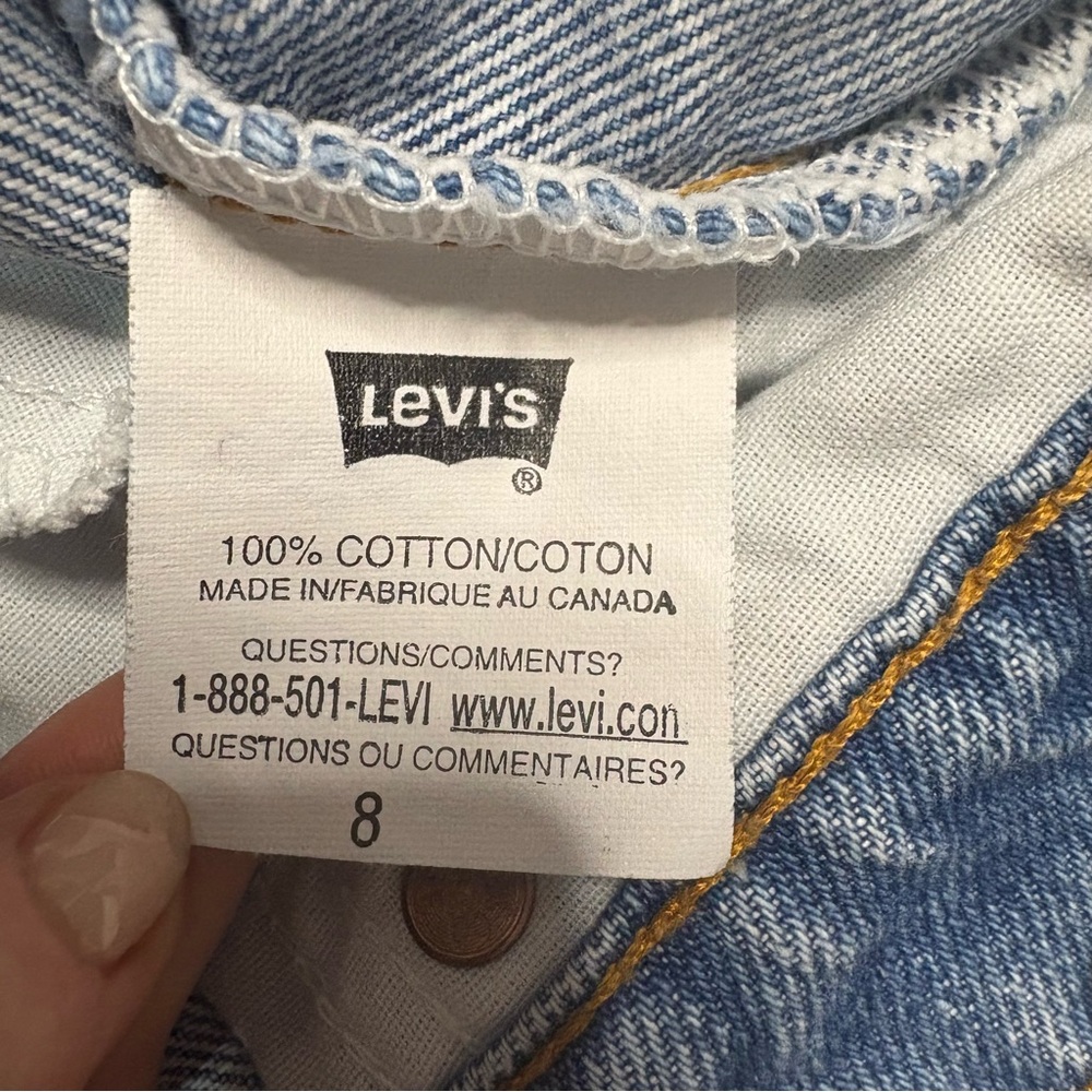 Vintage Levi’s 634 Blue Jeans Kids Size 8 Dated From 1999 Wide Leg Pants - Picture 9 of 10